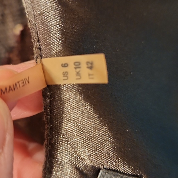 Elie Tahari Brown Print Fitted Zip Back Shift Dress Cap Sleeve SZ 6 - Picture 8 of 13